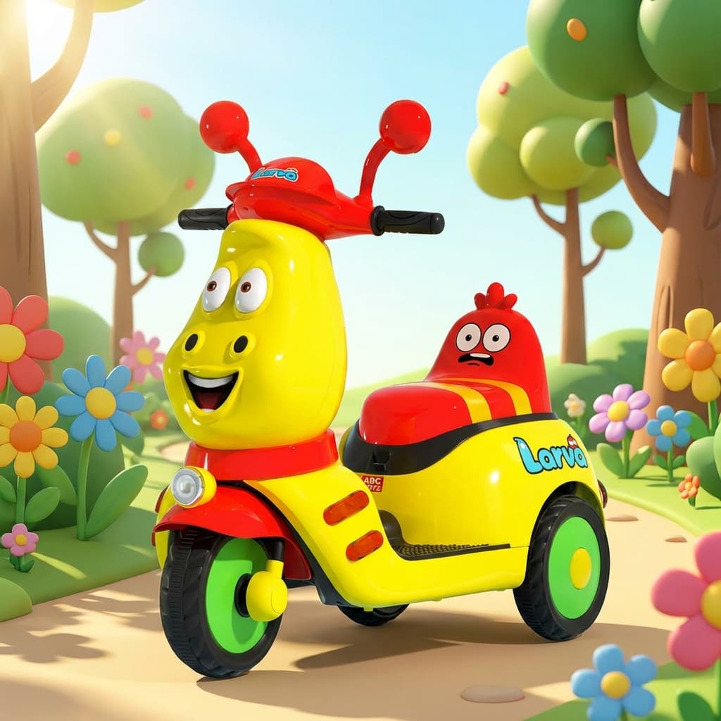 ABC Toyz Cartoon Character 6V Dual Motor Electric Scooter