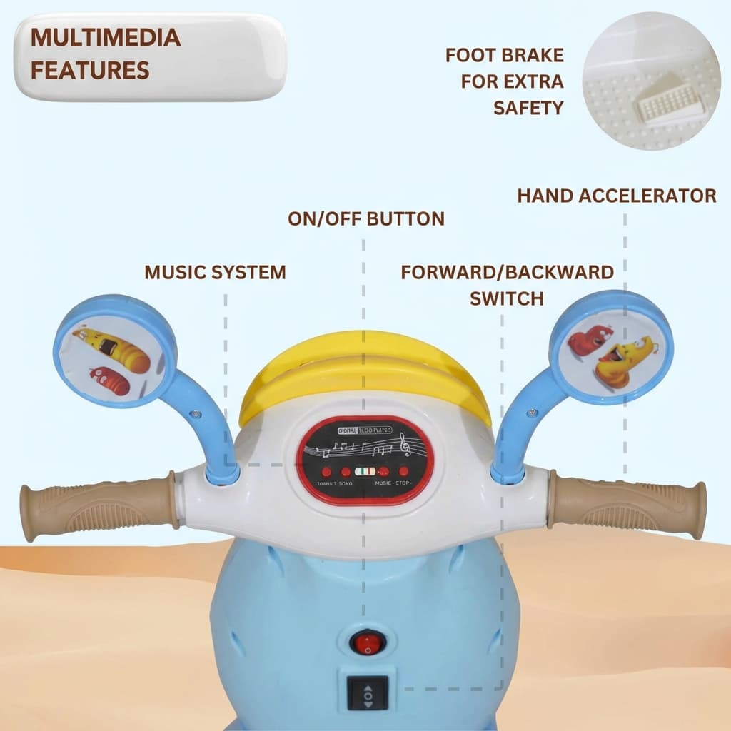 ABC Toyz Cartoon Character 6V Dual Motor Electric Scooter - View 16