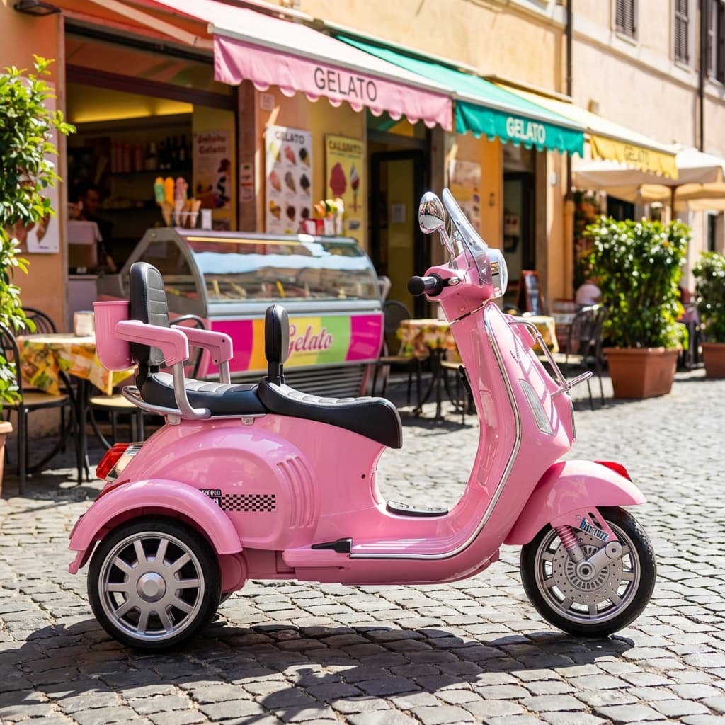 ABC Toyz Vespa Style 12V Dual-Seat Scooter