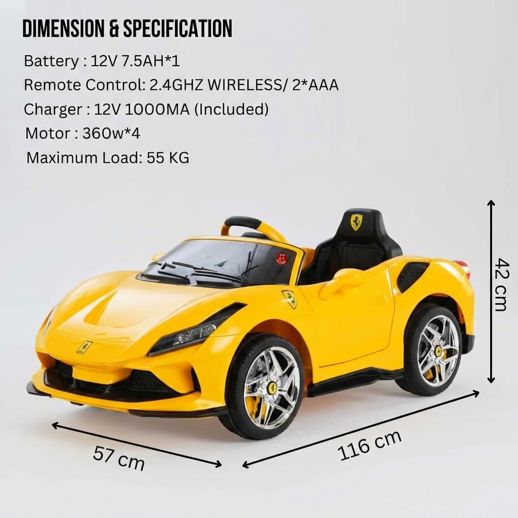 ABC Toyz Premium F8 Performance Ride-On Car - View 2