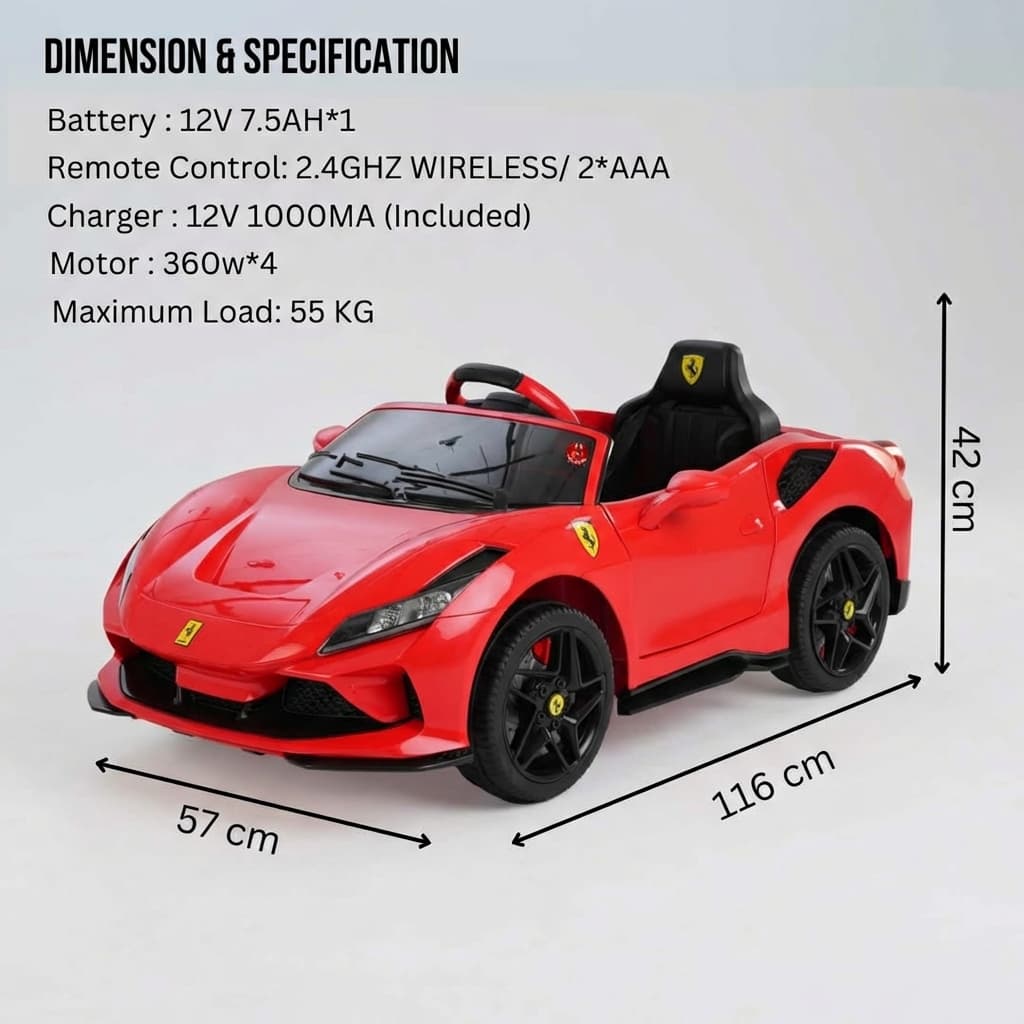 ABC Toyz Premium F8 Performance Ride-On Car - View 8