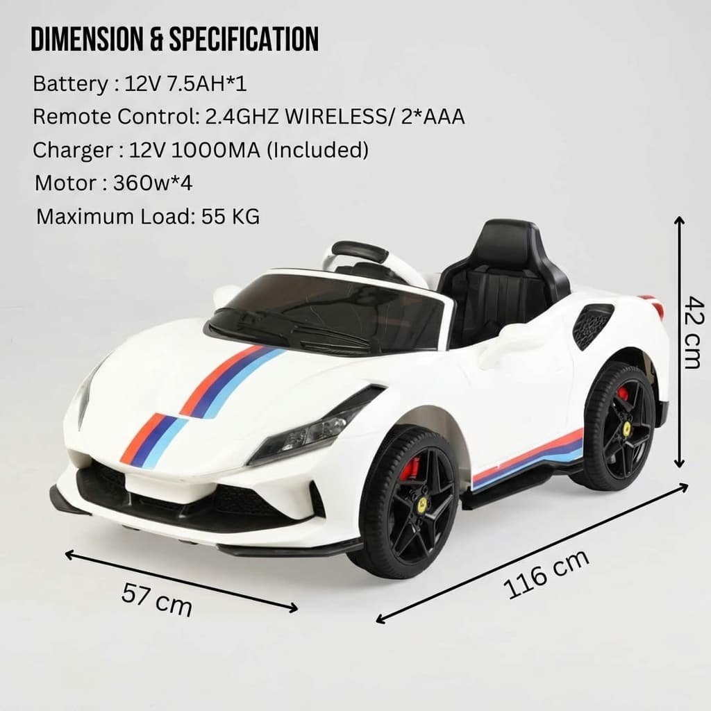 ABC Toyz Premium F8 Performance Ride-On Car - View 19