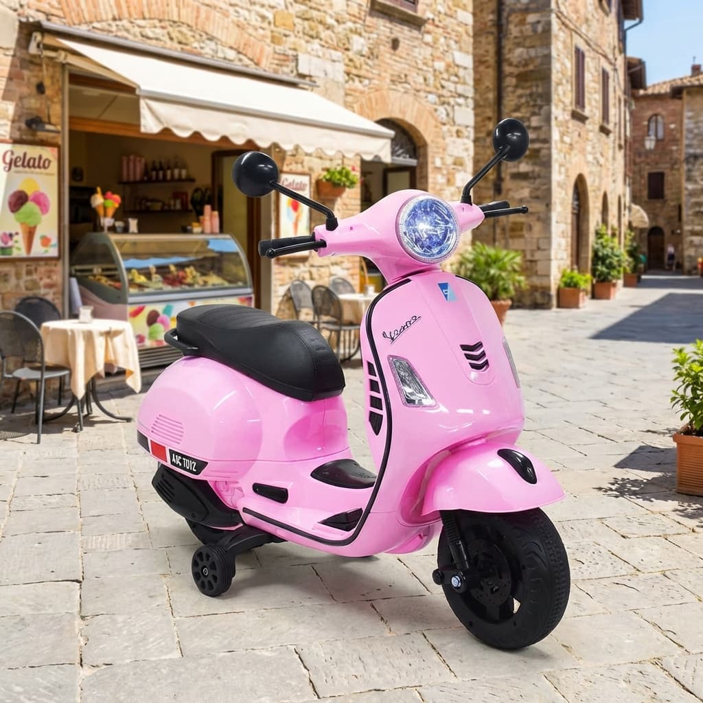 ABC Toyz Vespa Style 12V Battery Ride-On Scooty