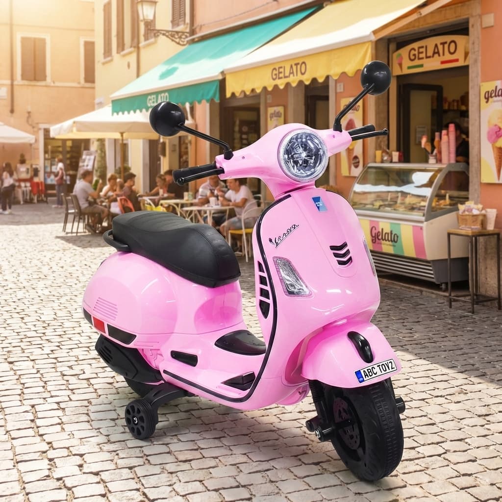 ABC Toyz Vespa Style 12V Battery Ride-On Scooty - View 4