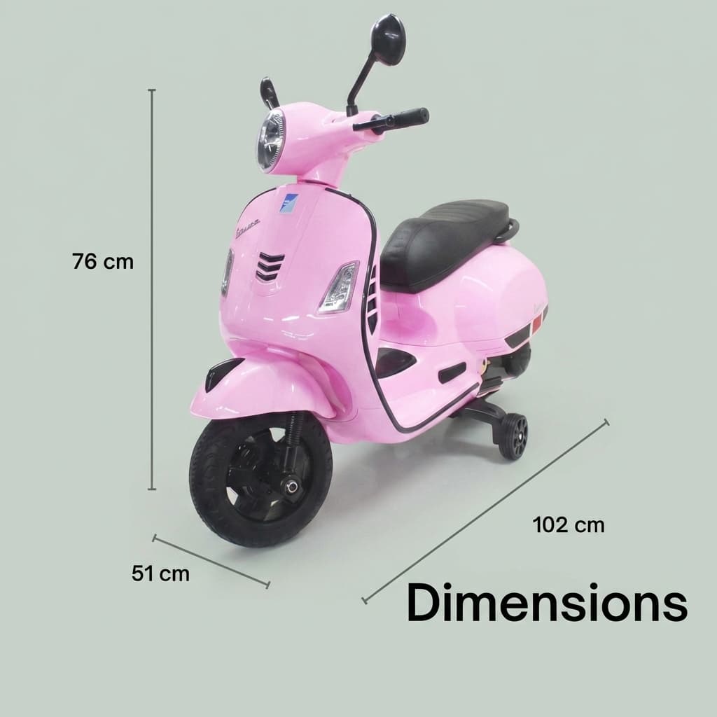 ABC Toyz Vespa Style 12V Battery Ride-On Scooty - View 3
