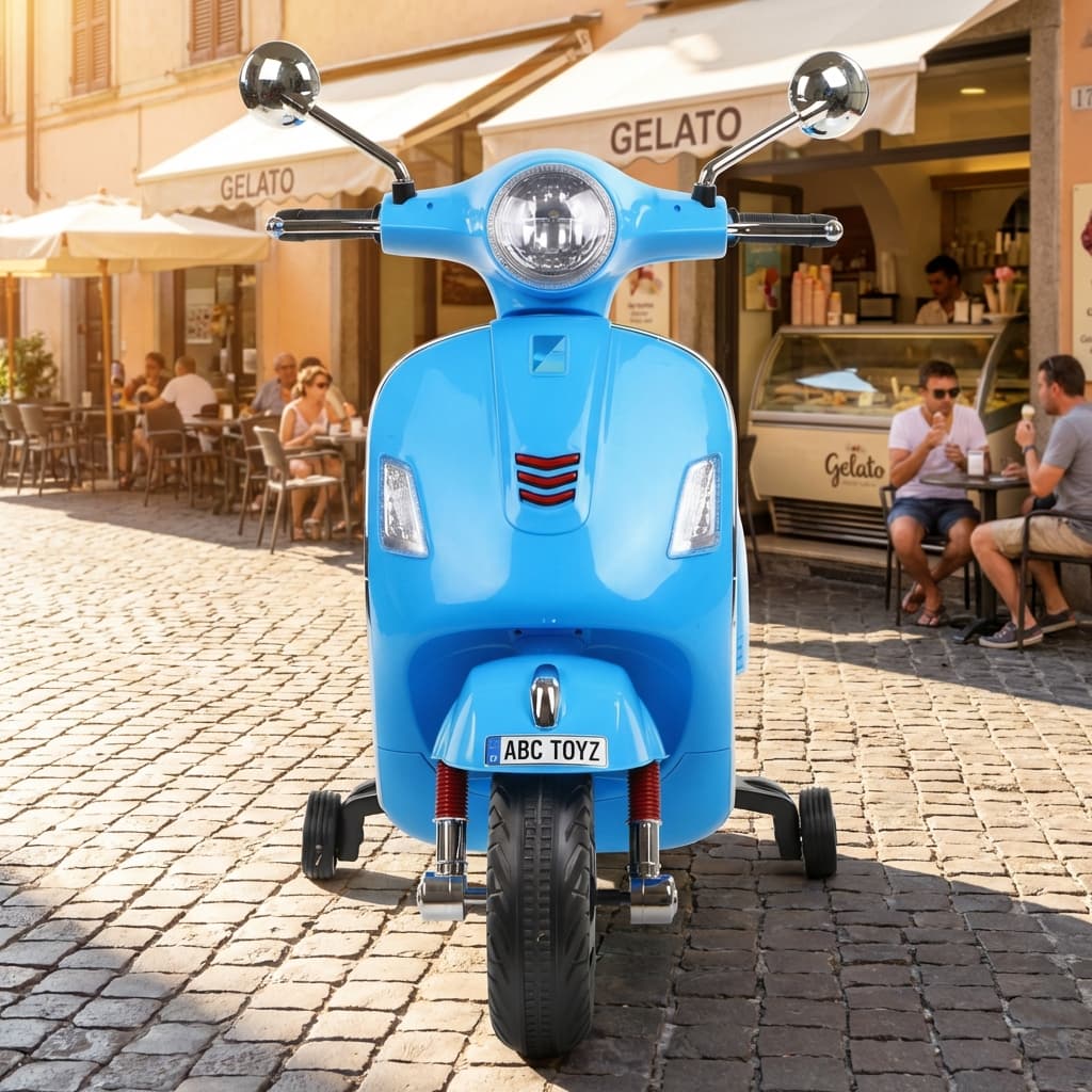 ABC Toyz Vespa Style 12V Battery Ride-On Scooty - View 8