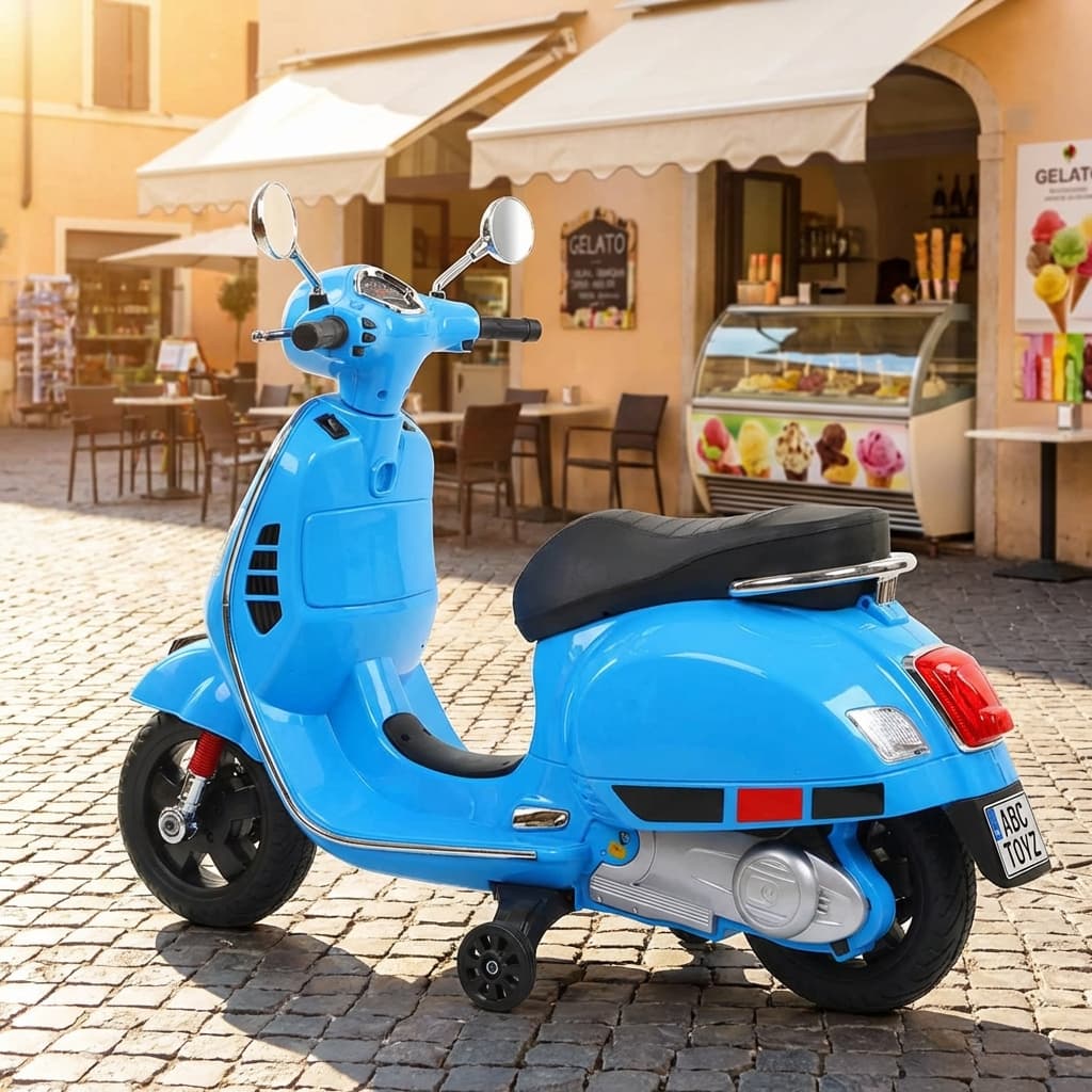 ABC Toyz Vespa Style 12V Battery Ride-On Scooty - View 10