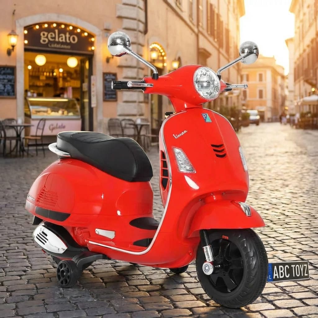 ABC Toyz Vespa Style 12V Battery Ride-On Scooty - View 1