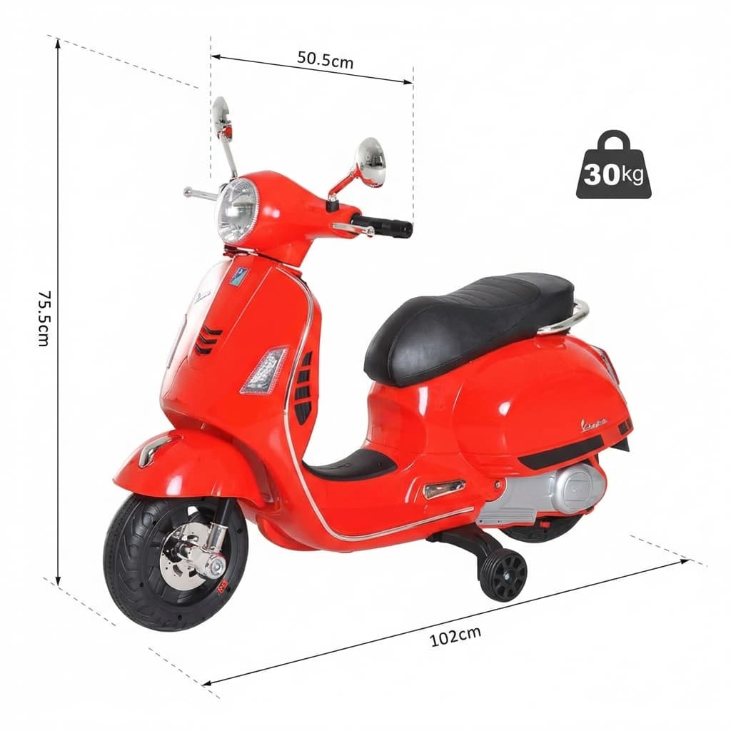 ABC Toyz Vespa Style 12V Battery Ride-On Scooty - View 19