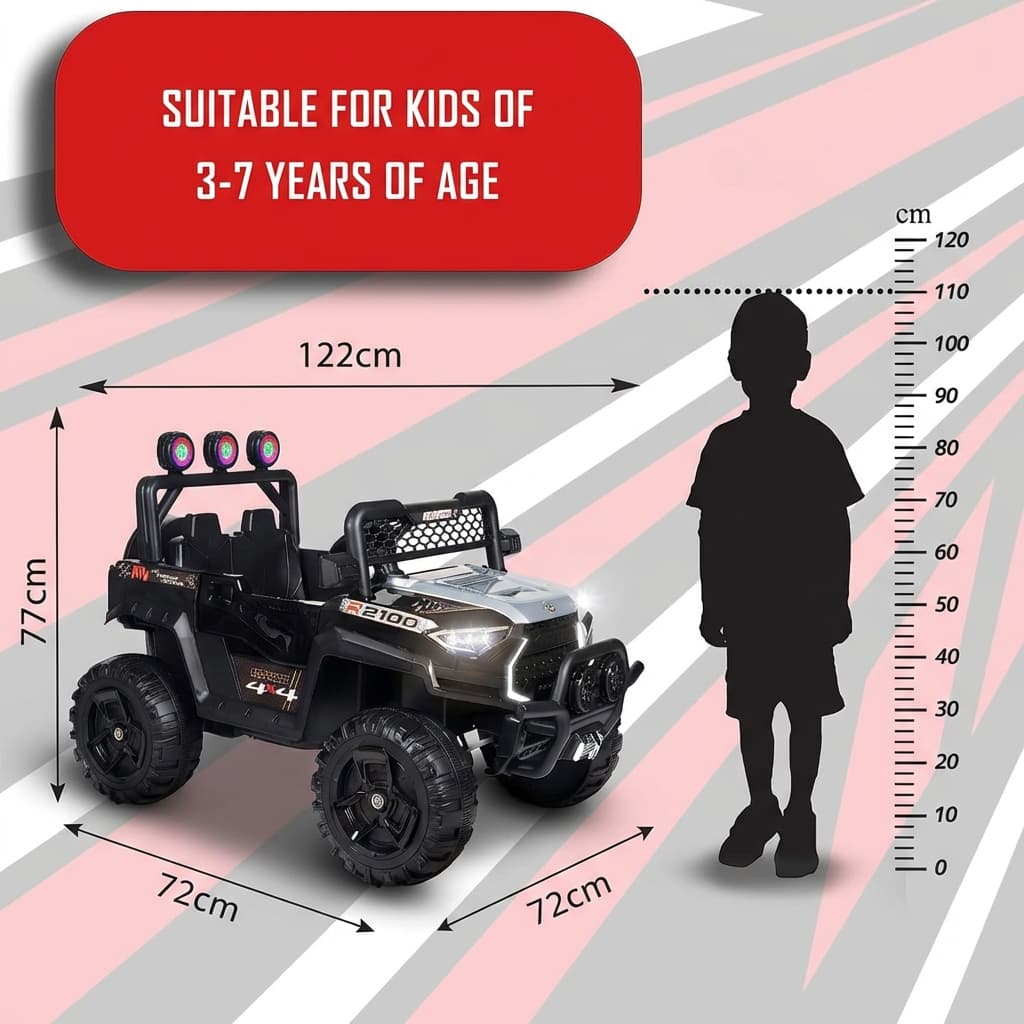 ABC Toyz Ranger R2100 12V 4x4 Off-Road Jeep - View 7