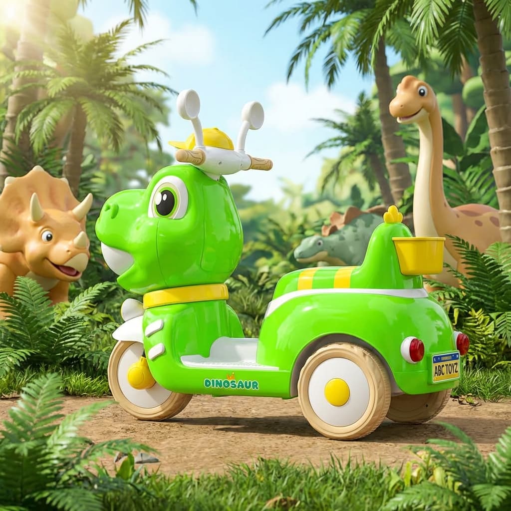 ABC Toyz Dinosaur 6V Kids Scooter - View 2