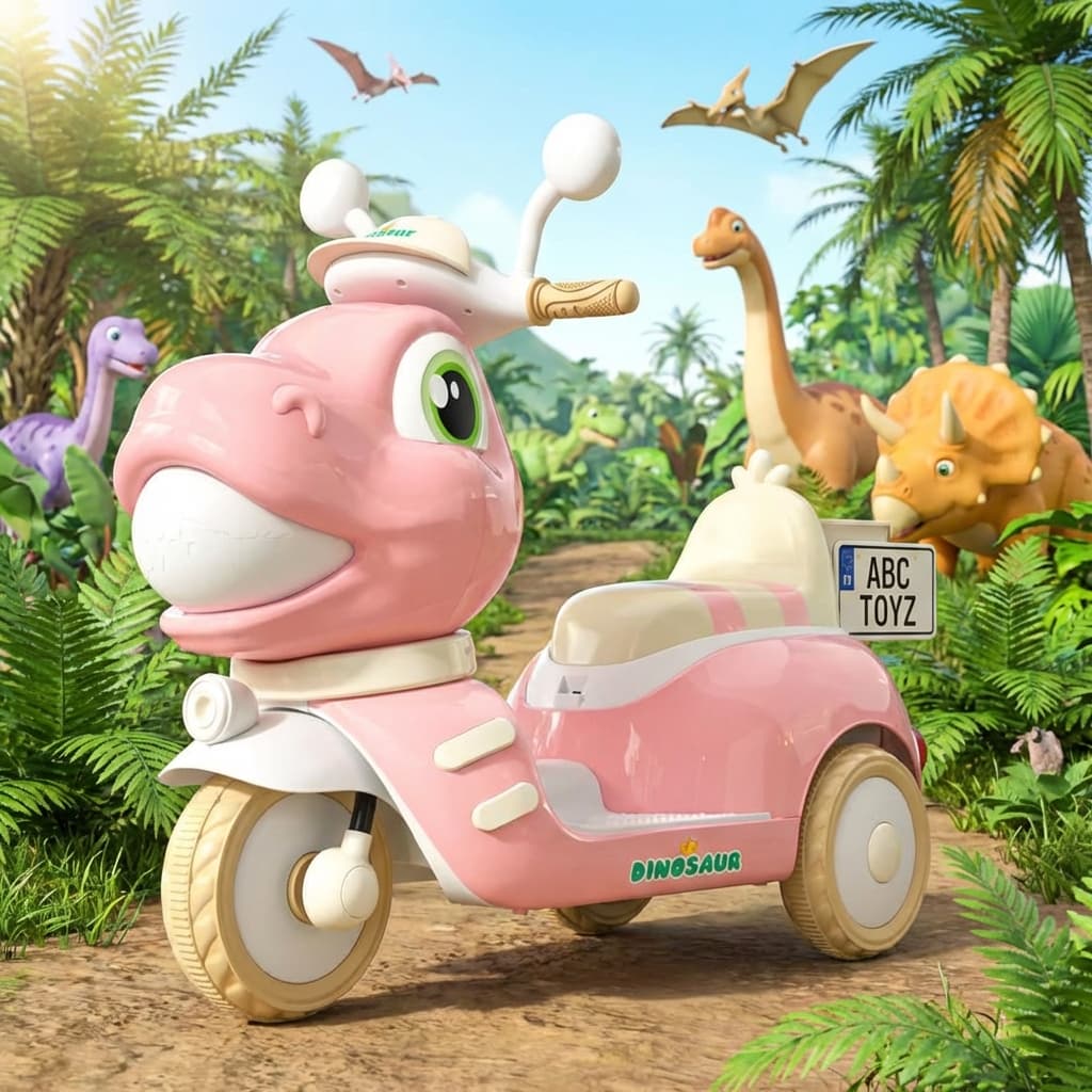 ABC Toyz Dinosaur 6V Kids Scooter - View 3