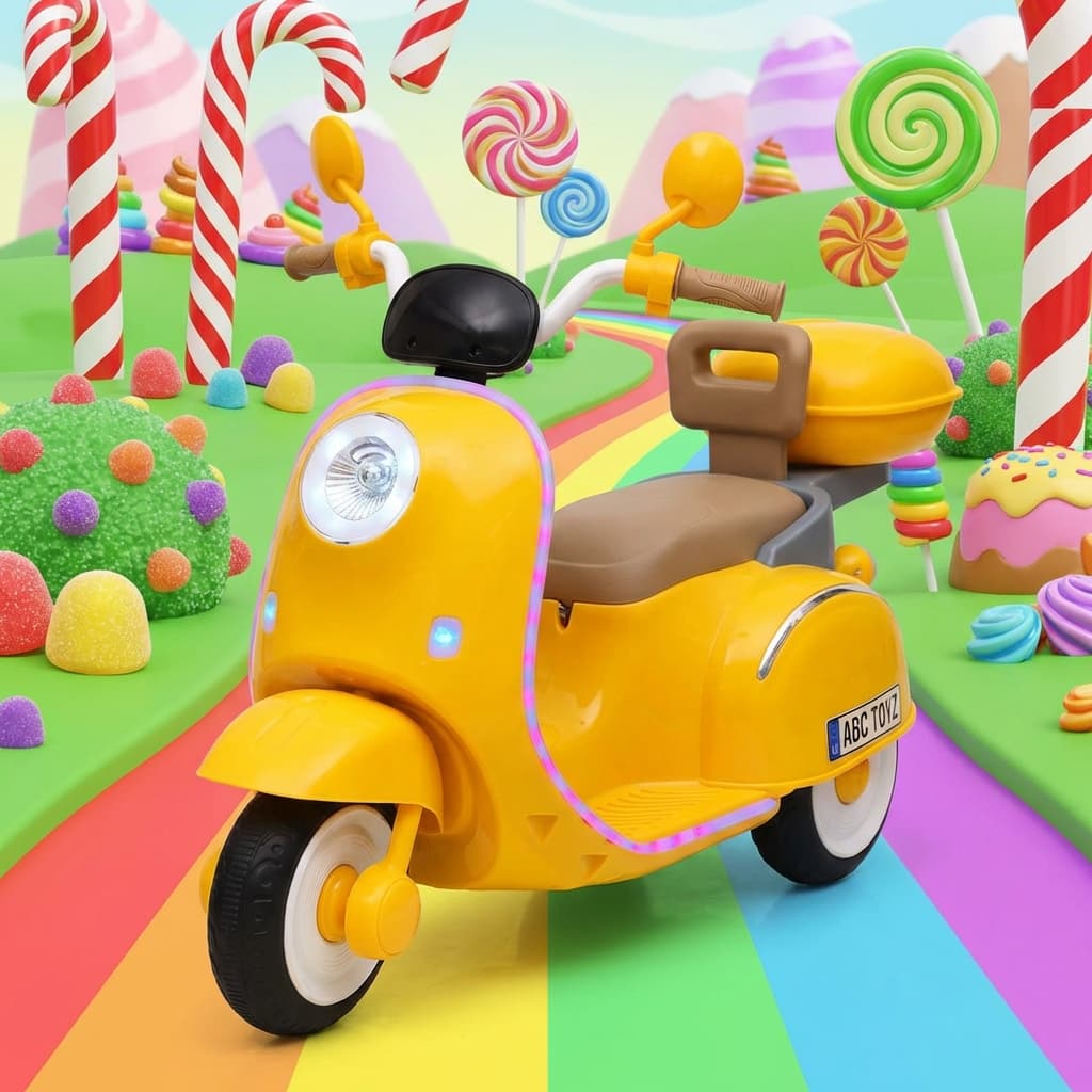 ABC Toyz Vespa Style 12V 3-Wheel Scooty - View 1