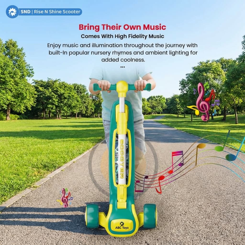 ABC Toyz Rise 'n' Shine LED Musical Scooter - View 5