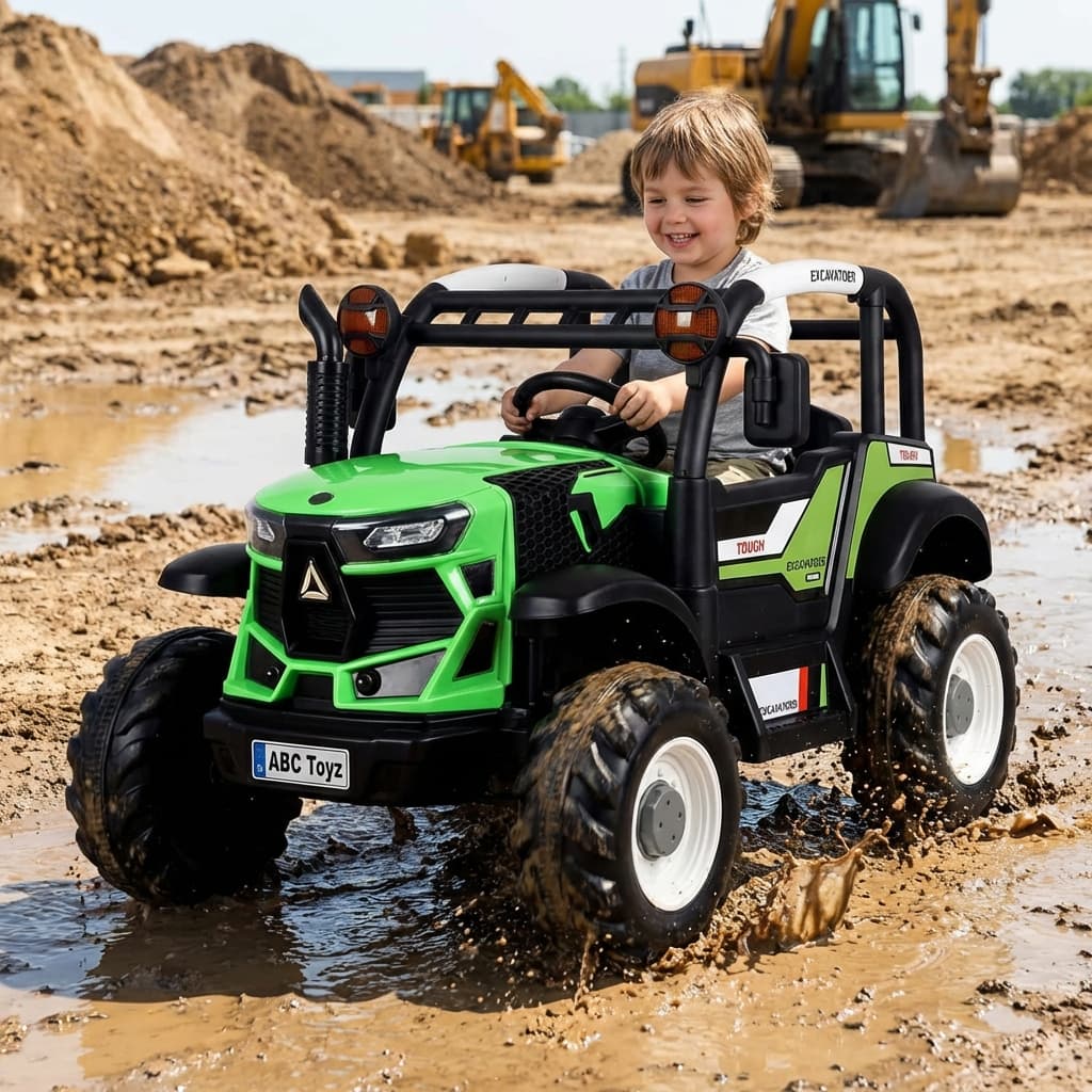 ABC Toyz Tough Excavator 12V Tractor
