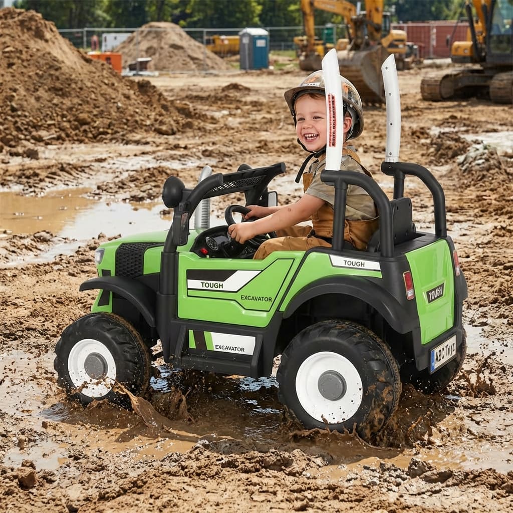 ABC Toyz Tough Excavator 12V Tractor - View 3