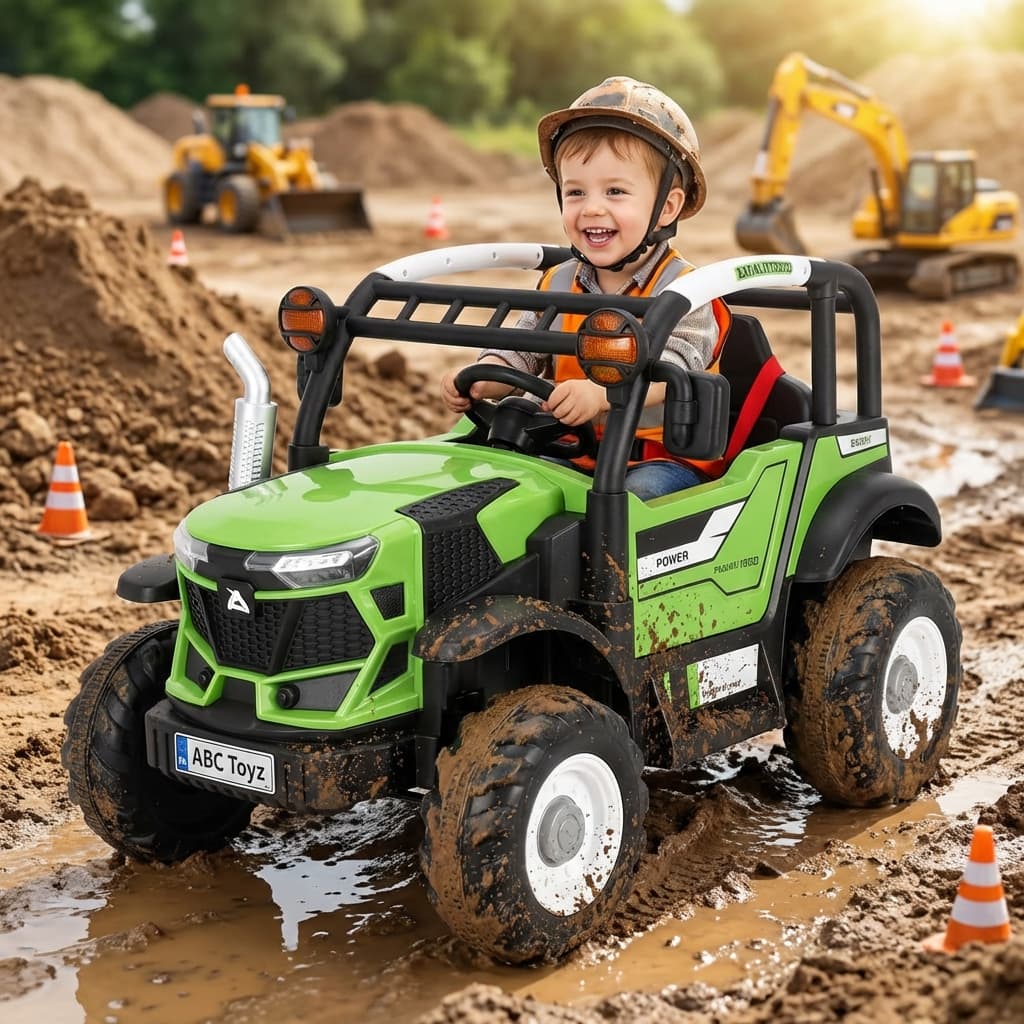 ABC Toyz Tough Excavator 12V Tractor - View 4