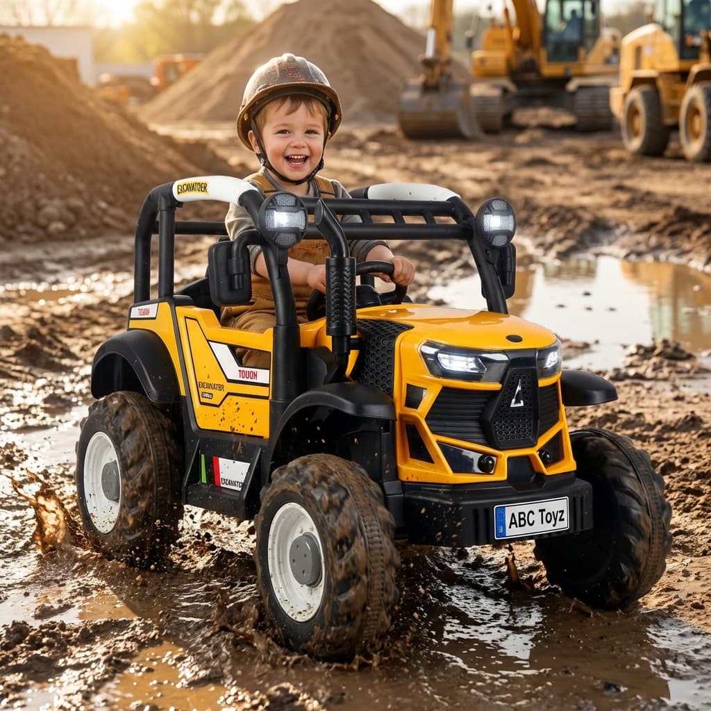 ABC Toyz Tough Excavator 12V Tractor - View 8