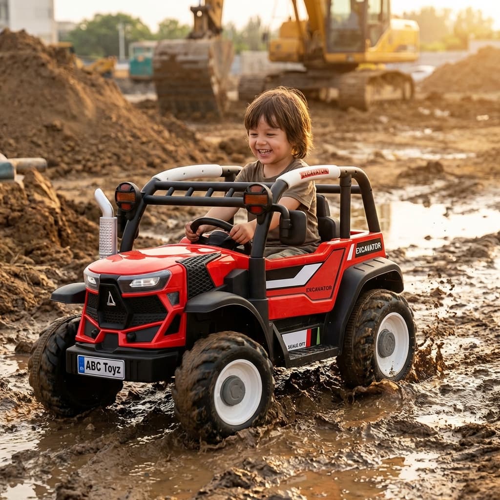 ABC Toyz Tough Excavator 12V Tractor - View 9