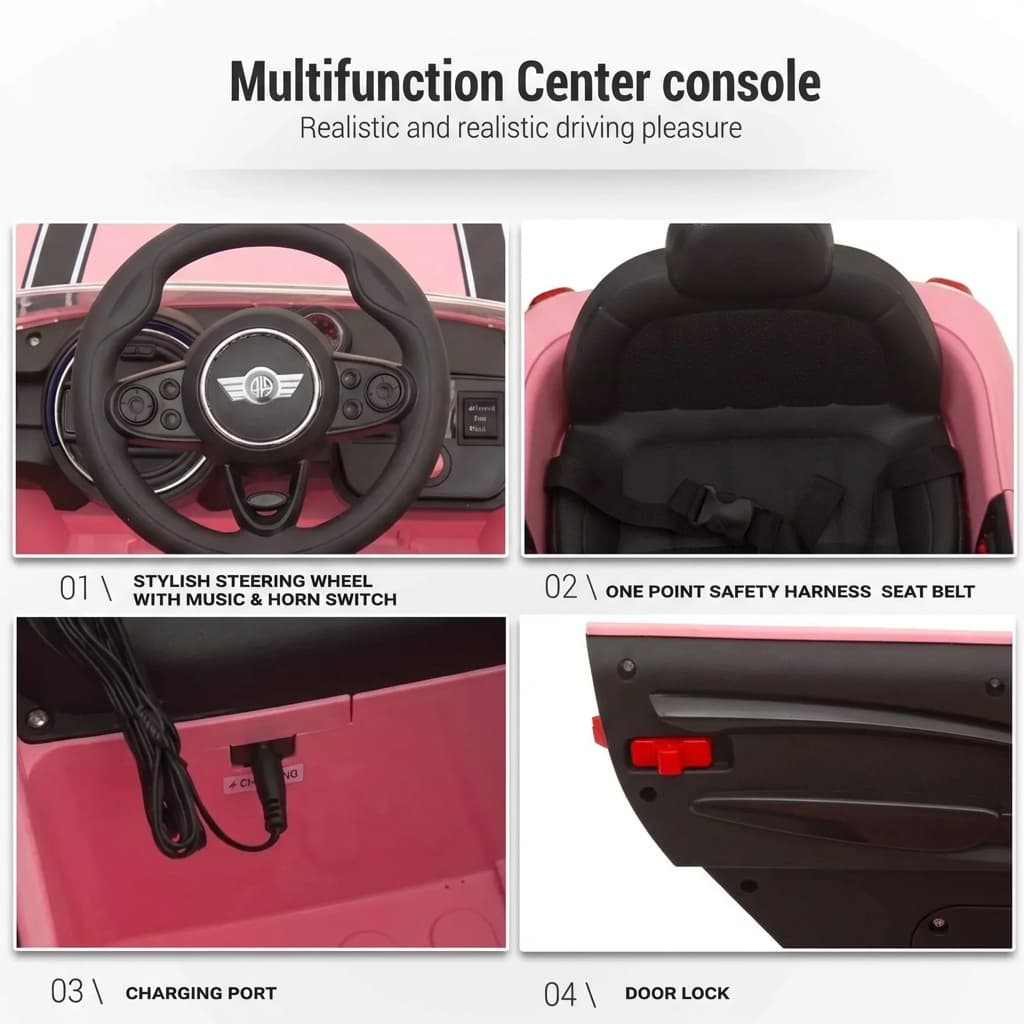 ABC Toyz Premium DLS06 MINI COOPER PINK Ride-On Car - View 16