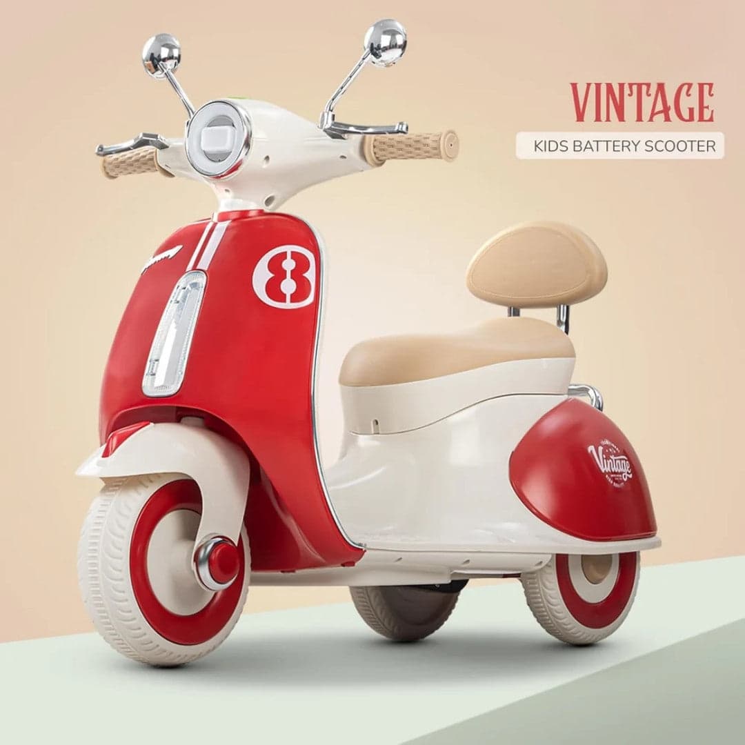 ABC Toyz Vintage 6V Dual Motor Vespa Kids Scooty - View 3