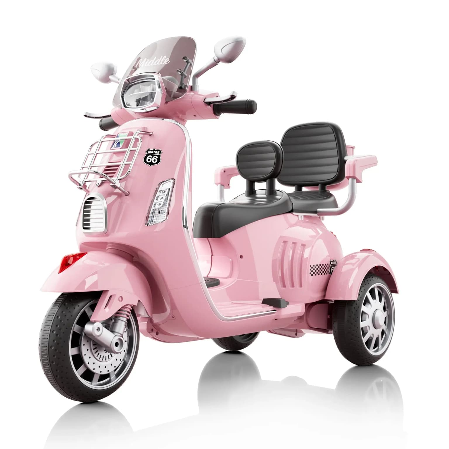 ABC Toyz Vespa Style 12V Dual-Seat Scooter - View 4